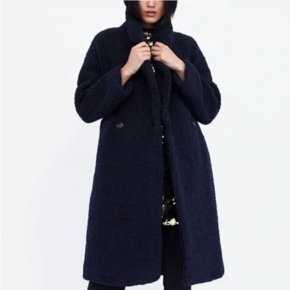 Zara teddy pea coat - Picture 2 of 9
